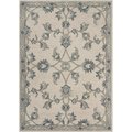 Lr Resources LR Resources VICTO81581IVO5070 5 x 7 ft. Mirroring Floral Bloom Area Rug; Ivory & Light Blue VICTO81581IVO5070